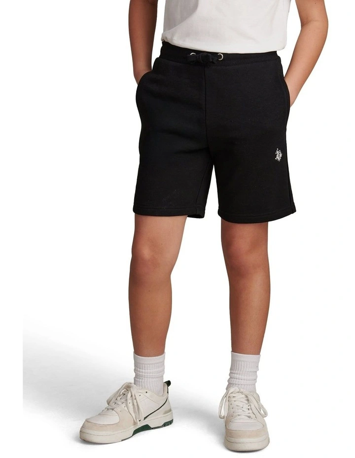 DHM LB Sweat Short Black Bright White DHM image 1
