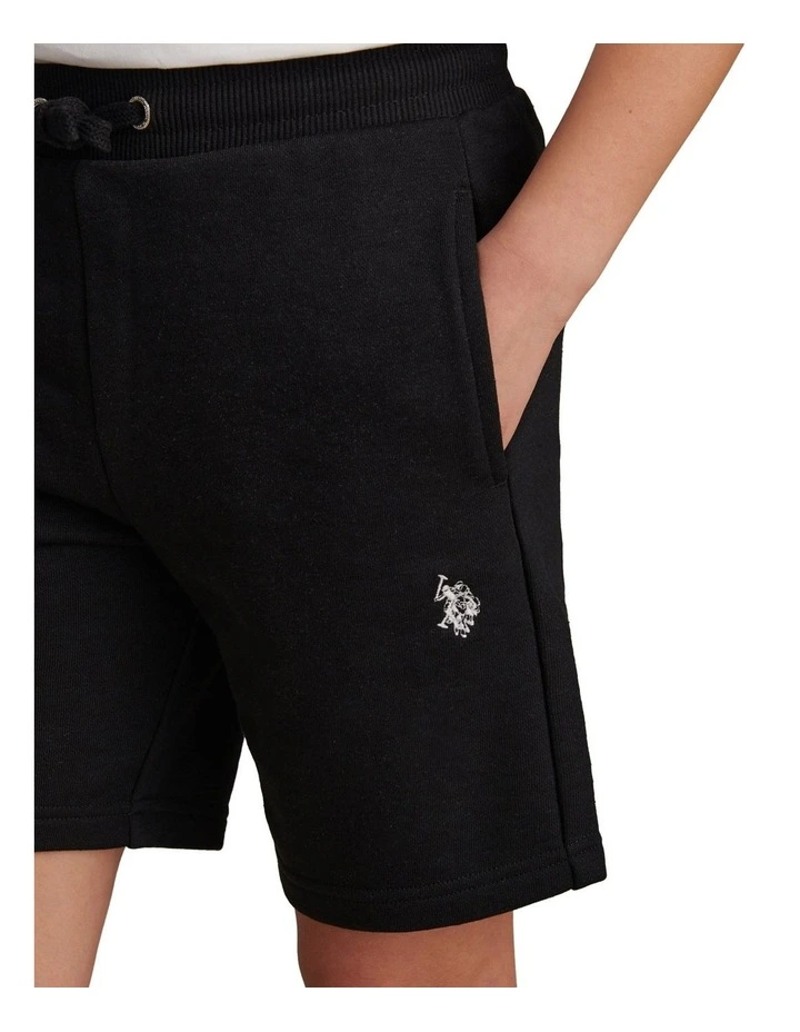 DHM LB Sweat Short Black Bright White DHM image 2