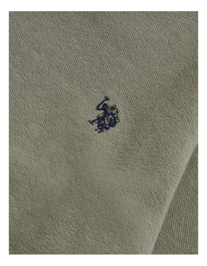 Boys Flat Pile Long Sleeve T-Shirt in Mulled Basil image 7