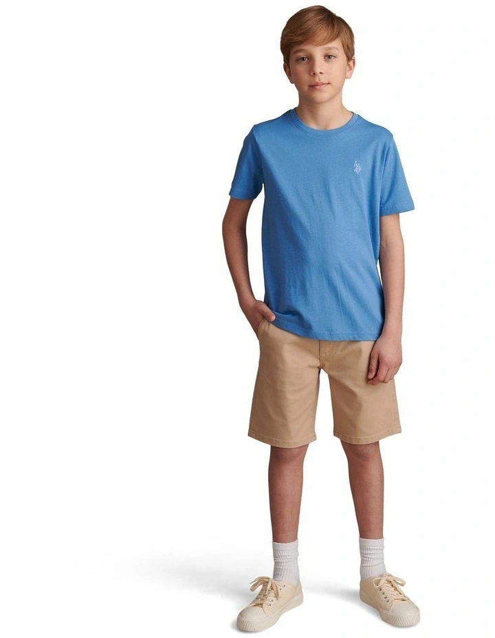 Boys Texture Double Horsemen T-Shirt Riviera image 3