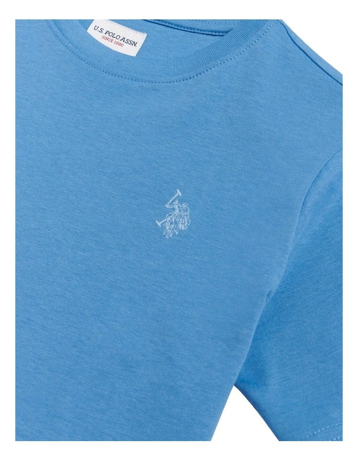 Boys Texture Double Horsemen T-Shirt Riviera image 7
