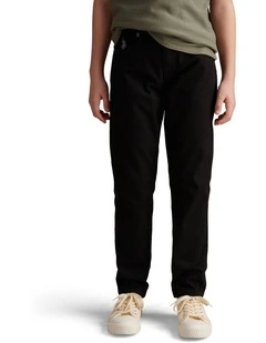 Boys Bedford Cord 5 Pocket Trouser in Black