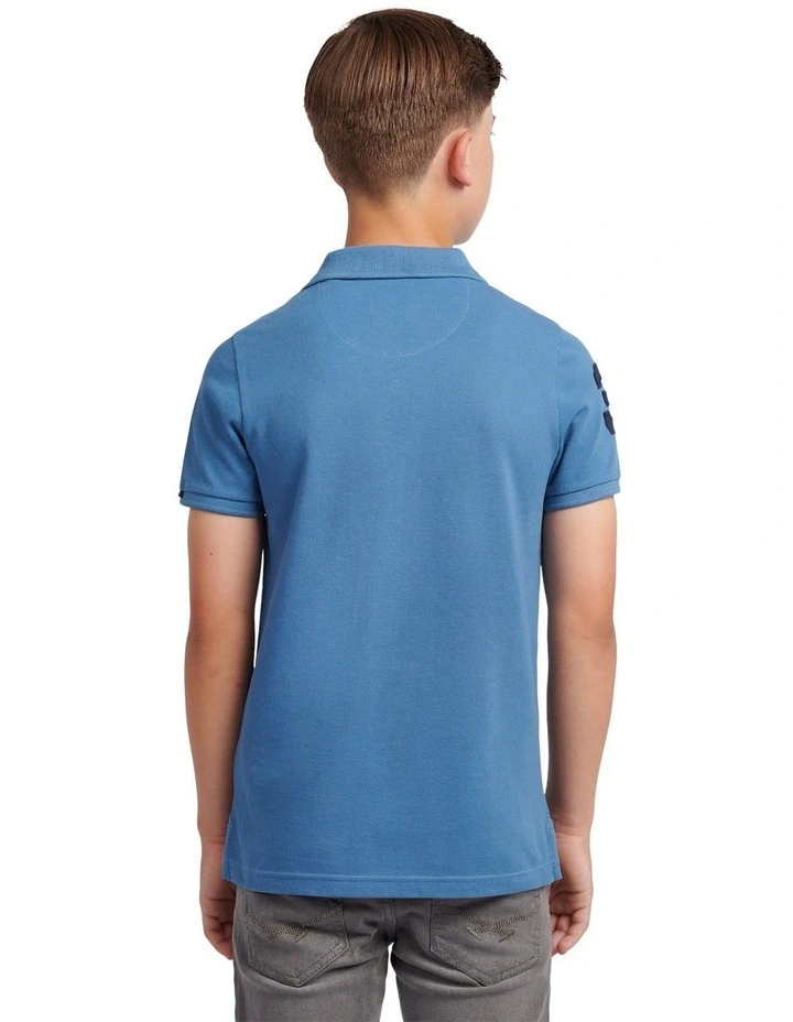 Boys Player 3 Polo Shirt Blue Horizon image 4
