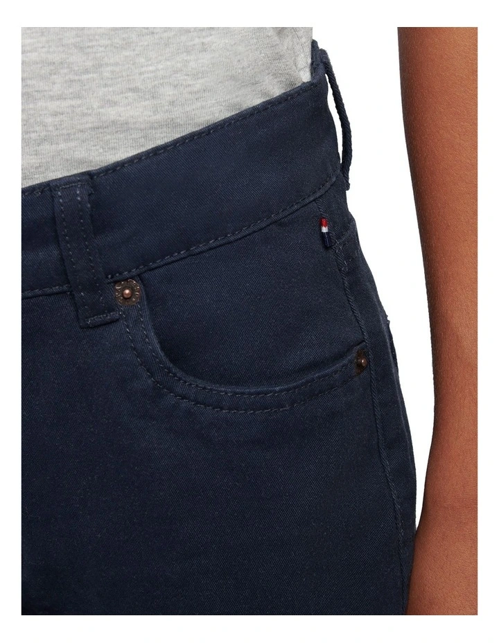 Boys Core 5 Pocket Trouser in Dark Sapphire Navy / Haute Red DHM image 6