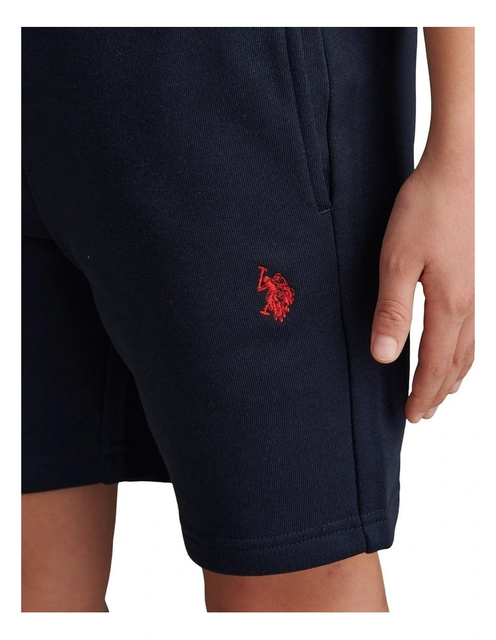 DHM LB Sweat Short Dark Sapphire Navy / Haute Red DHM image 2