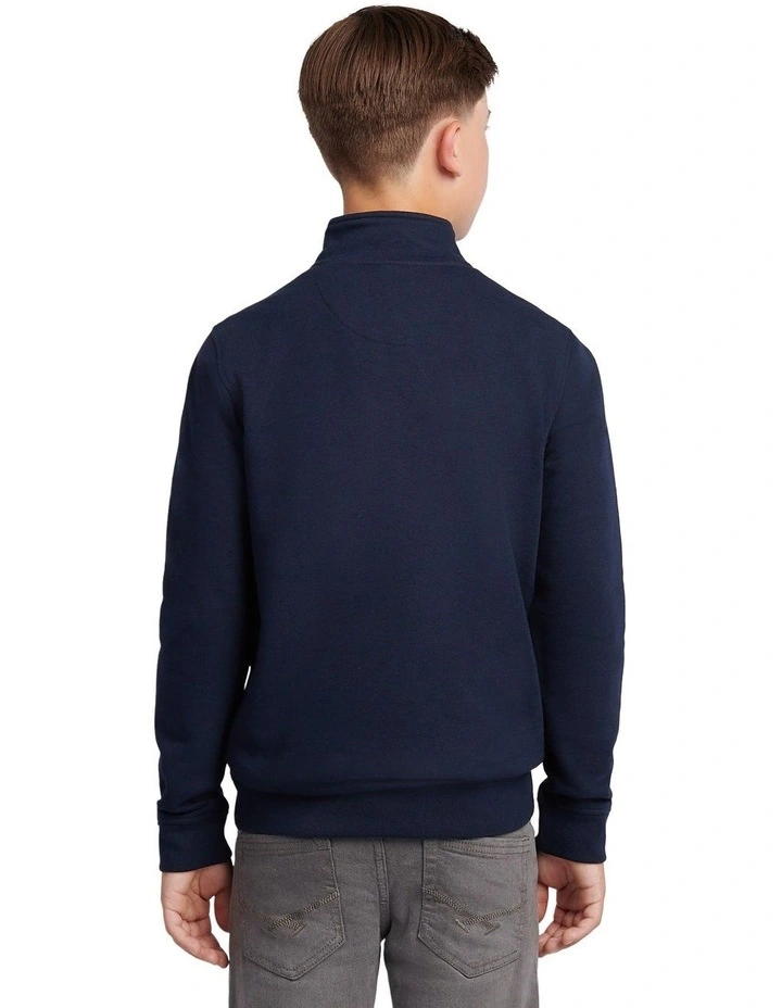 Boys Double Horsemen _ Zip Dark Sapphire Navy / Haute Red DHM image 3