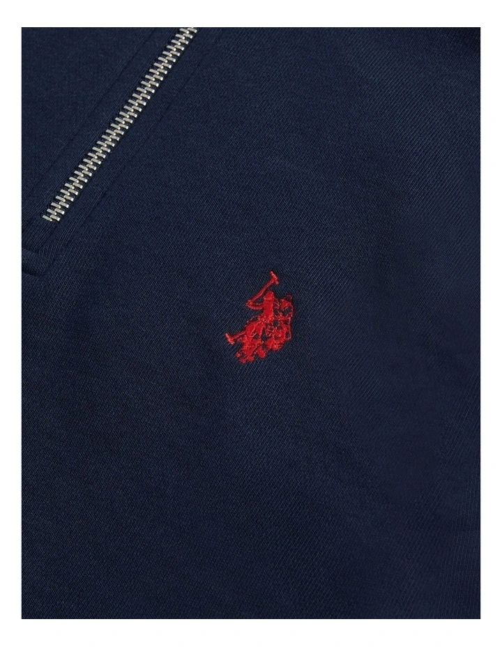 Boys Double Horsemen _ Zip Dark Sapphire Navy / Haute Red DHM image 7