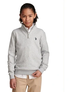 Boys Double Horsemen _ Zip Mid Grey Marl