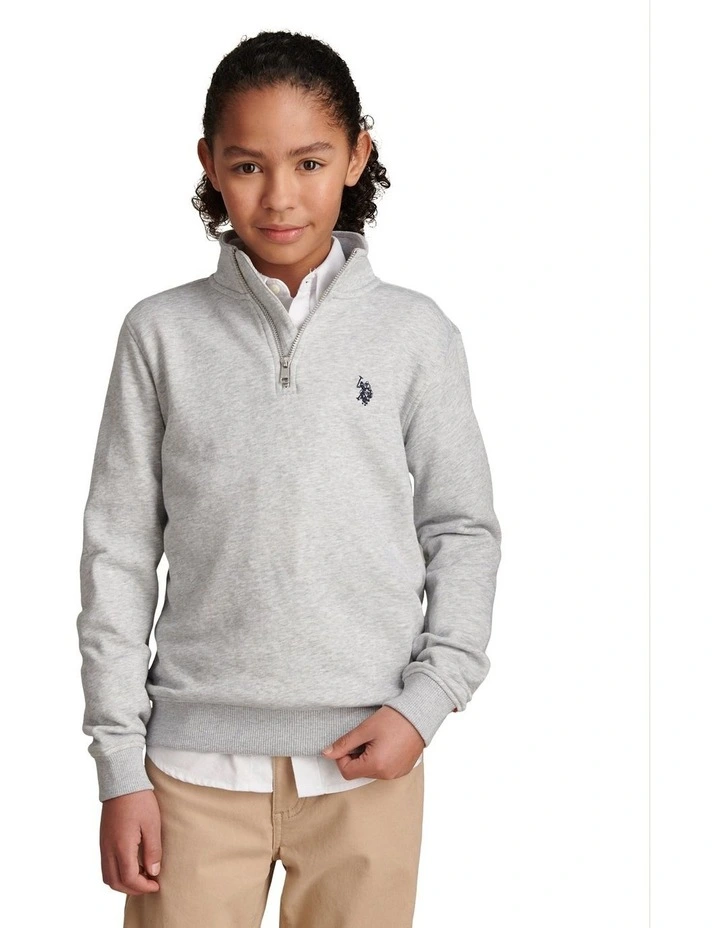 Boys Double Horsemen _ Zip Mid Grey Marl image 1