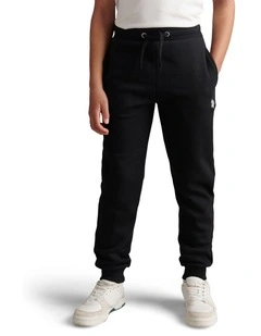 Boys Double Horsemen Loopback Jogger Black Bright White DHM