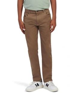 Boys Core 5 Pocket Trouser in Shitake