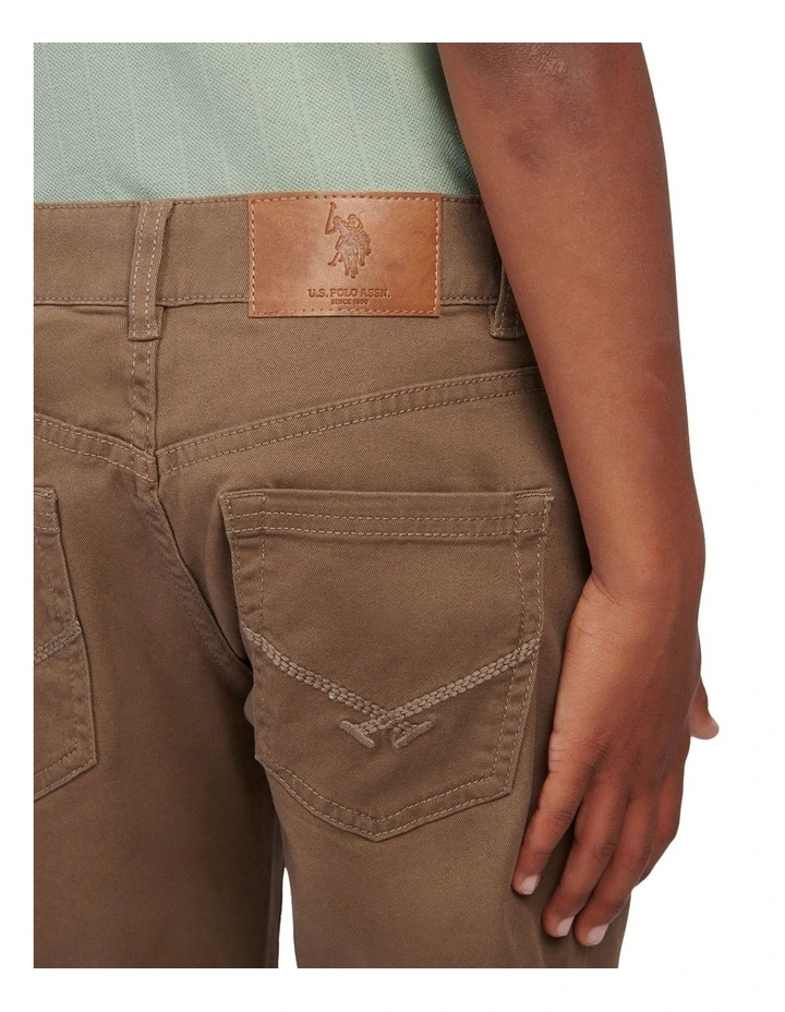 Boys Core 5 Pocket Trouser in Shitake image 2