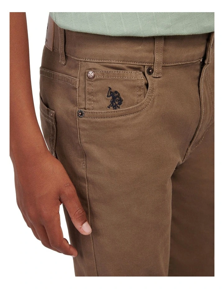 Boys Core 5 Pocket Trouser in Shitake image 5