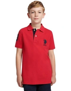 Boys Player 3 Polo Shirt Haute Red