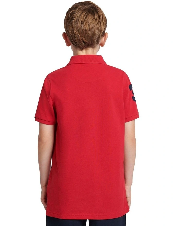 Boys Player 3 Polo Shirt Haute Red image 4