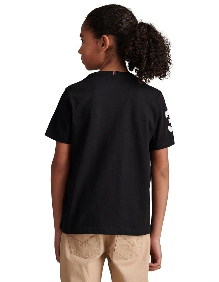 Boys Player 3 T-Shirt Black Bright White DHM image 4