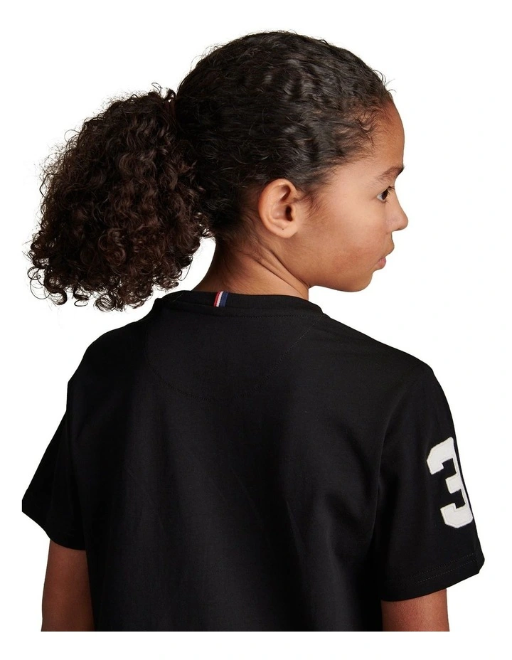 Boys Player 3 T-Shirt Black Bright White DHM image 6