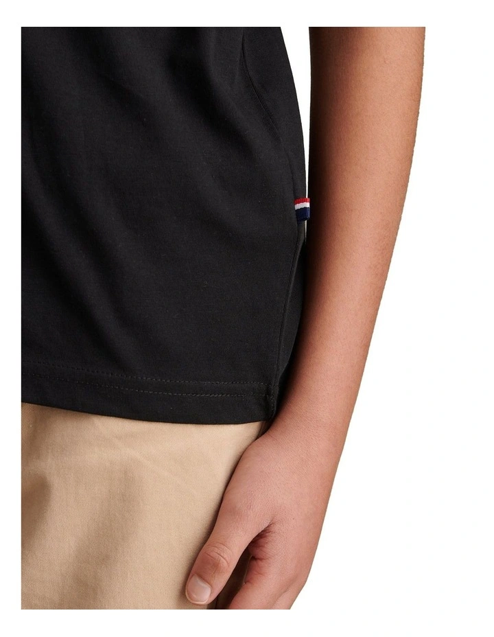 Boys Player 3 T-Shirt Black Bright White DHM image 7