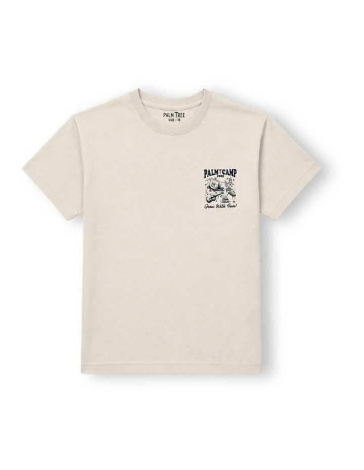 G & J Short Sleeve T-shirt | Cream | Palm Camp image 1