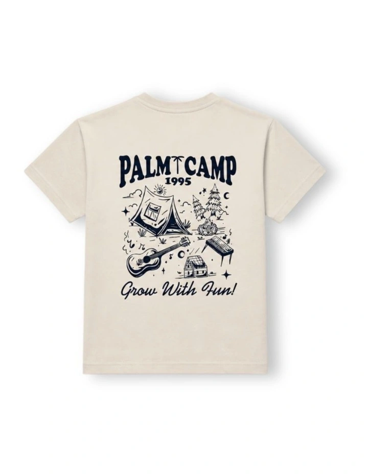 G & J Short Sleeve T-shirt | Cream | Palm Camp image 2