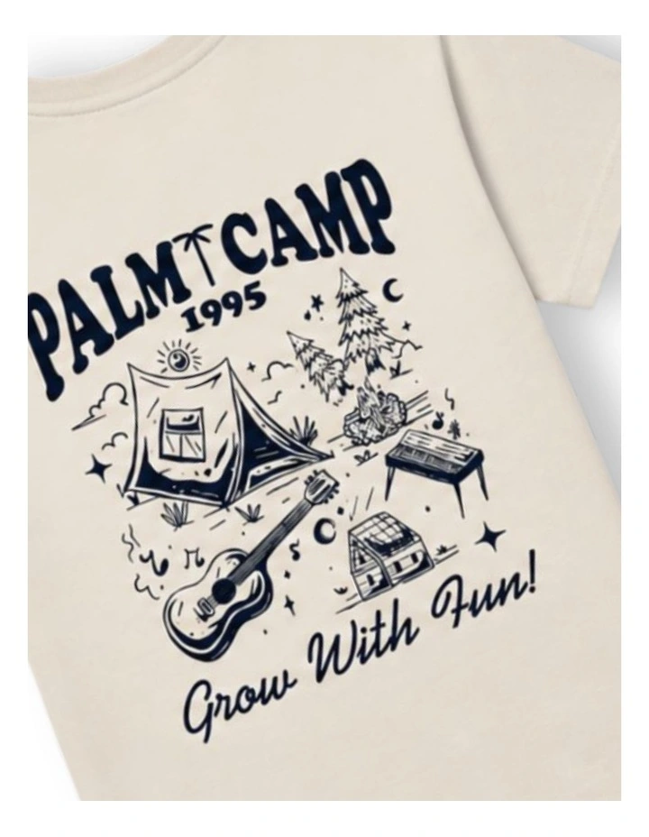 G & J Short Sleeve T-shirt | Cream | Palm Camp image 4