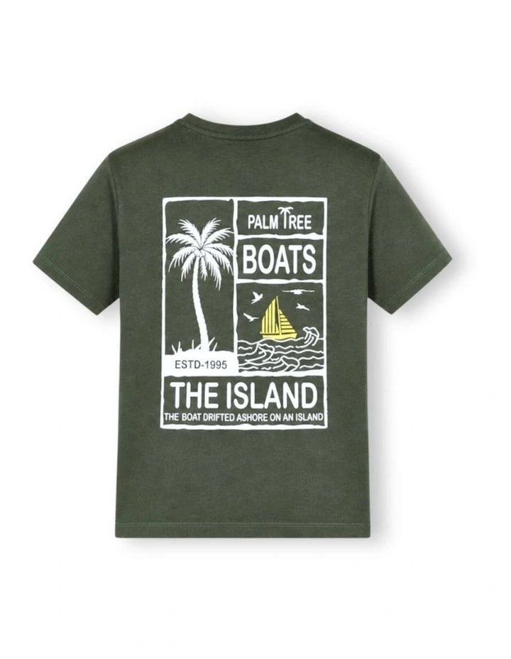 G & J Short Sleeve T-shirt | Olive | Graphics image 2