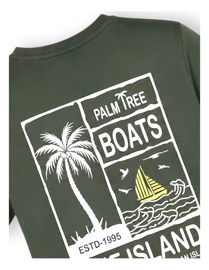 G & J Short Sleeve T-shirt | Olive | Graphics image 4