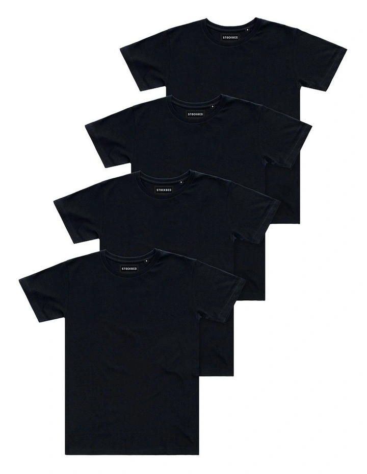 4-Pack Stock Tee - Youth in Multi image 1