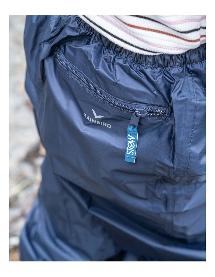 Stowaway Kids Waterproof Rain Overpant in Navy image 4