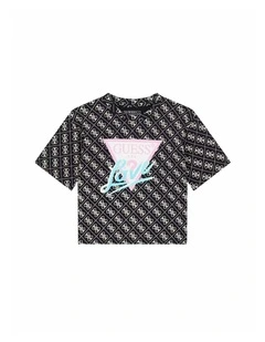 Midi T-Shirt in Black Logo