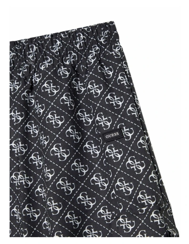 Poly Peach Cargo Pants in Black Logo image 2