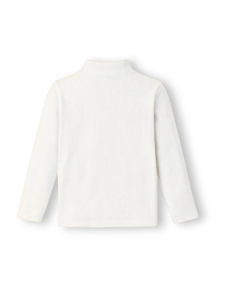 G & J Long Sleeve Turtle Neck Skivvy | White image 2