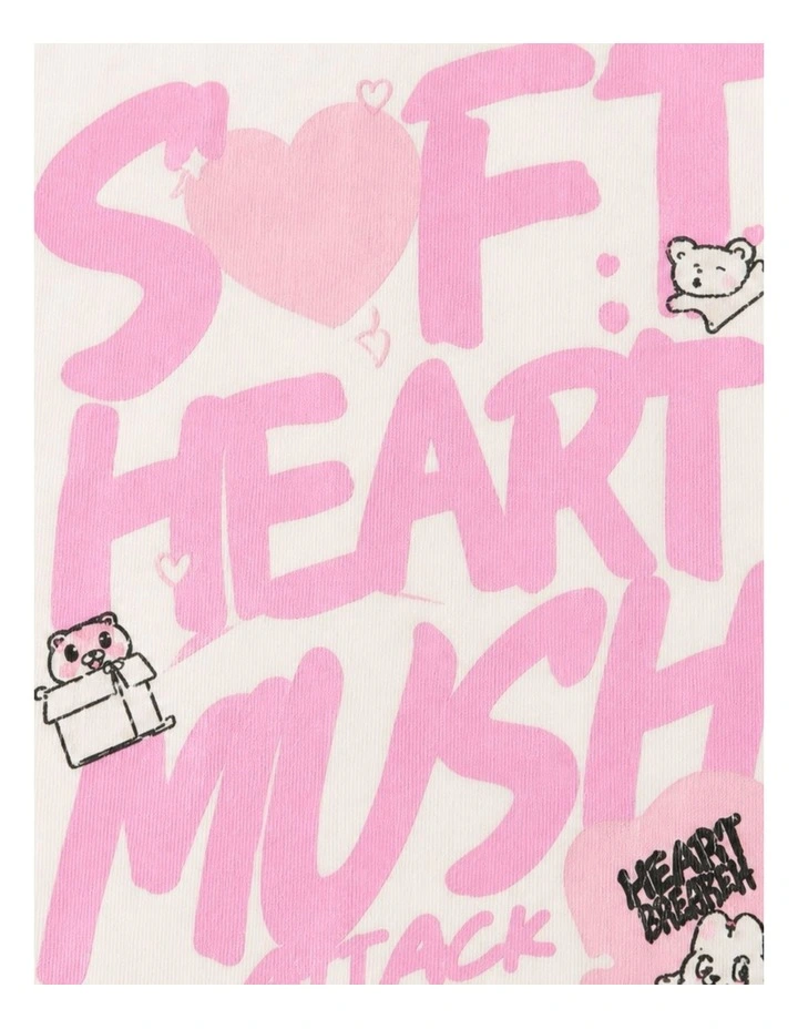 G & J Short Sleeve T-shirt | White | Soft Heart Mush image 3