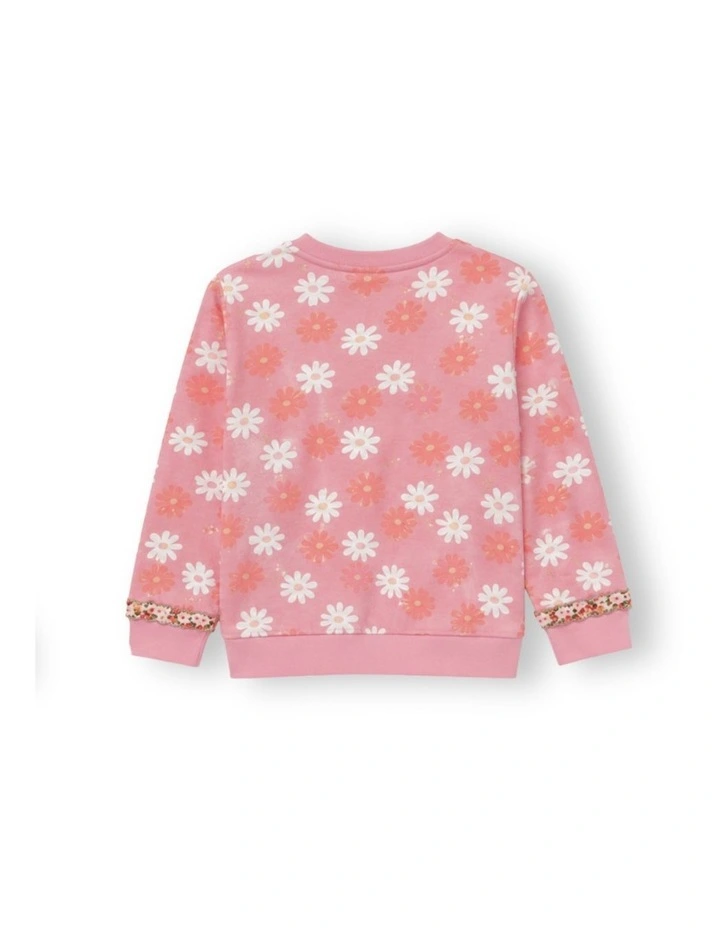 G & J Long Sleeve Floral Sweat | Pink | Flowers image 2