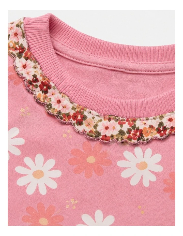 G & J Long Sleeve Floral Sweat | Pink | Flowers image 3