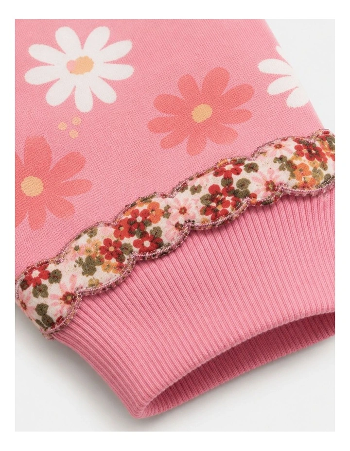 G & J Long Sleeve Floral Sweat | Pink | Flowers image 4