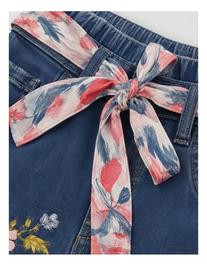 G & J Floral Embroidered Wide Leg Jeans image 4