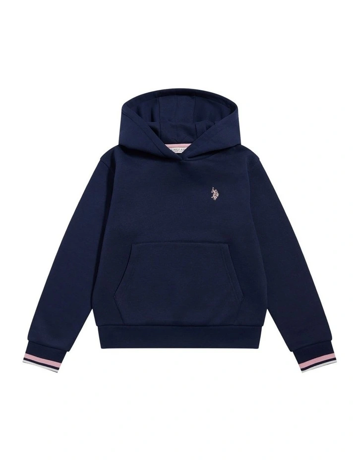 Girls Double Horsemen Overhead Hoodie Navy Iris image 5