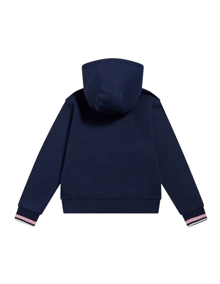 Girls Double Horsemen Overhead Hoodie Navy Iris image 6