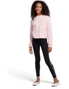 Girls Graphic Boxy Sweat & Legging Set Crystal Rose