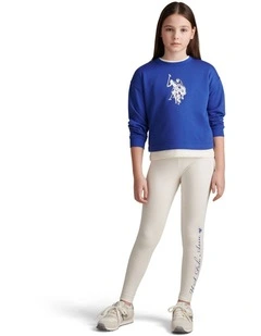 Girls Graphic Boxy Sweat & Legging Set Dazzling Blue