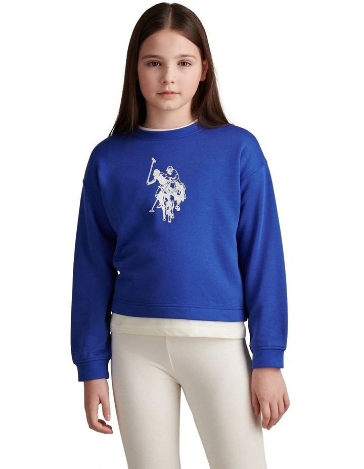 Girls Graphic Boxy Sweat & Legging Set Dazzling Blue image 3