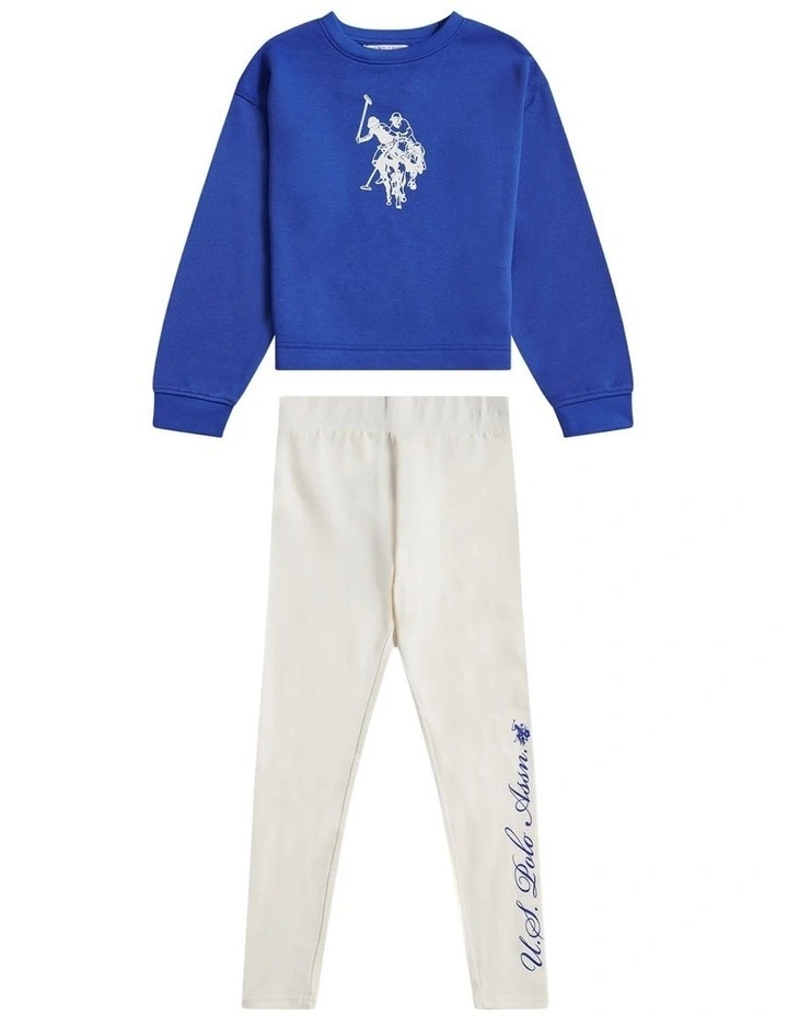 Girls Graphic Boxy Sweat & Legging Set Dazzling Blue image 7