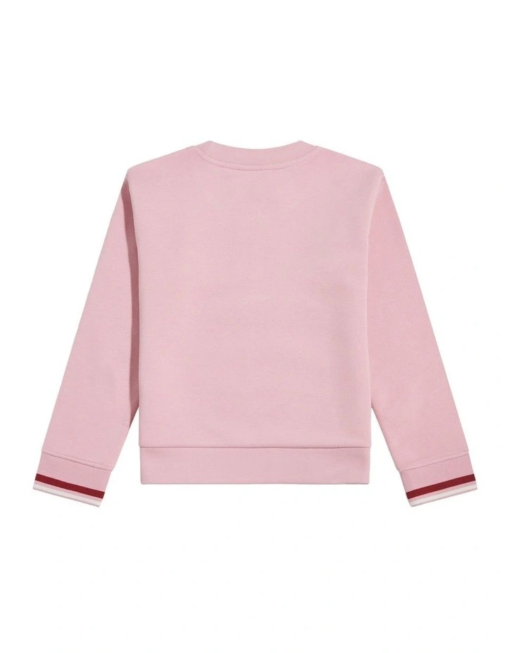 Girls Double Horsemen Crew Sweatshirt Pink Nectar image 6