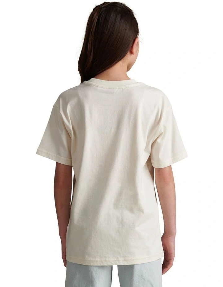 Girls Oversized Double Horsemen Graphic T-Shirt Marshmallow image 4
