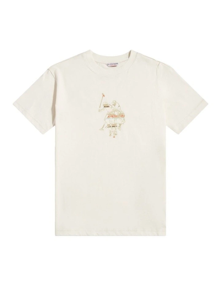 Girls Oversized Double Horsemen Graphic T-Shirt Marshmallow image 5