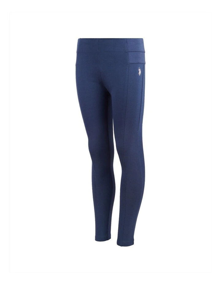 Girls Elastic Waistband Leggings Navy Iris image 6