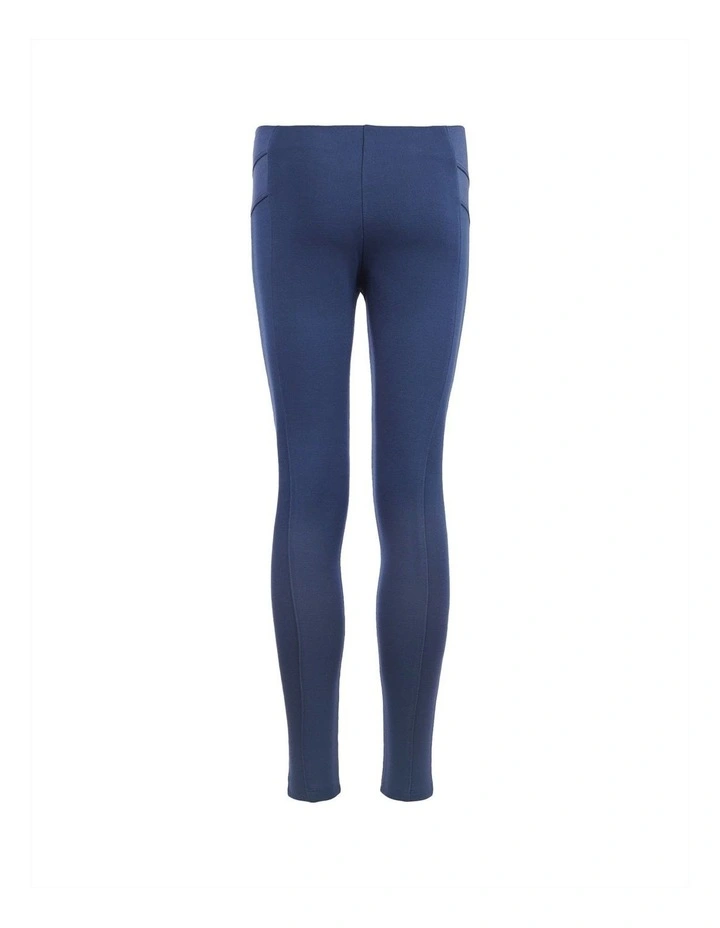 Girls Elastic Waistband Leggings Navy Iris image 7