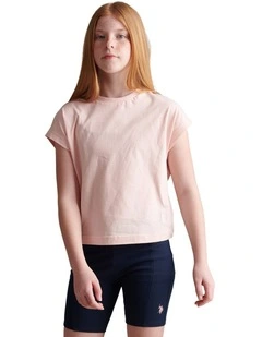 Girls Cap Sleeve Tank Top Crystal Rose