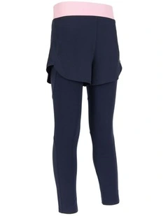 Domyos Girls Shorts With Leggings in Steel Blue
